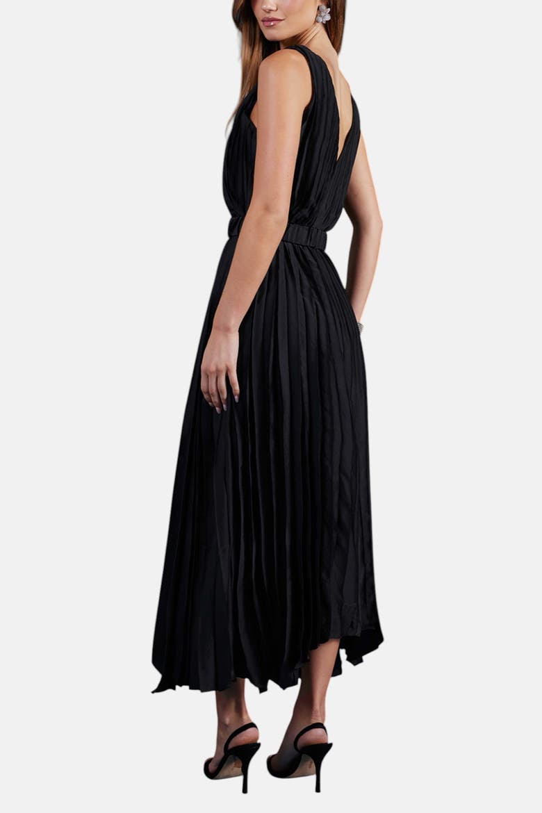 Highbrow Pleat Dress, Alternate, color, Black