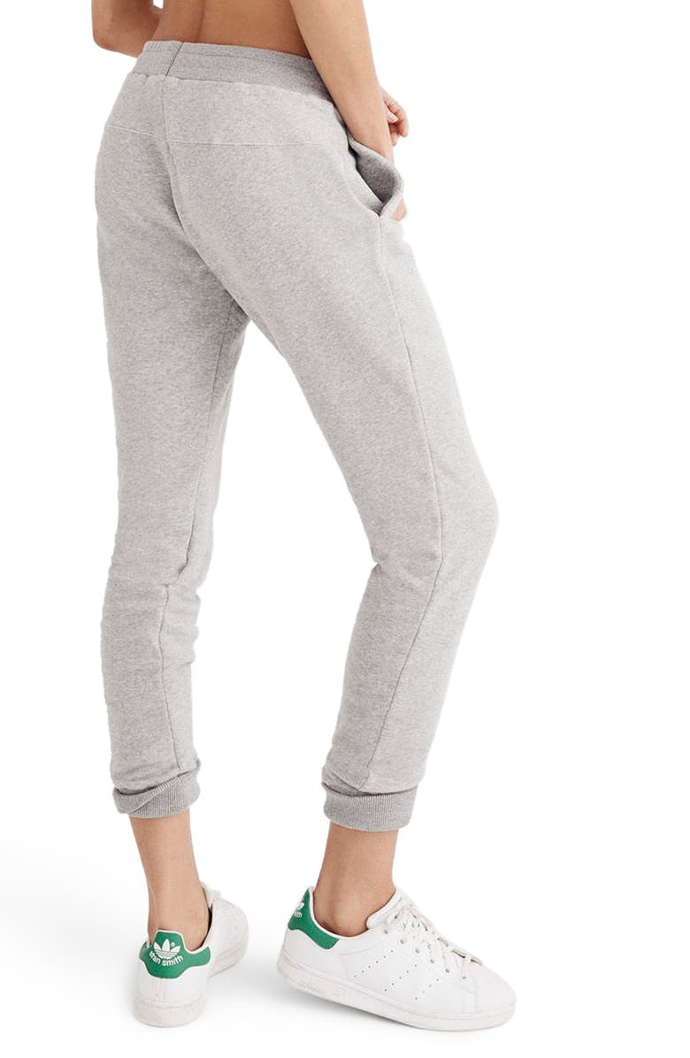 Madewell Terry Trouser Sweatpants, Alternate, color, Heather Smoke