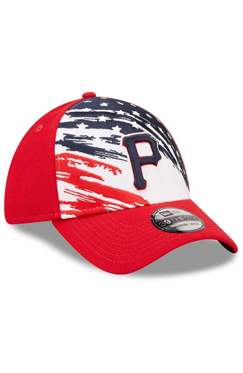 New Era Men's New Era Red Pittsburgh Pirates 2022 4th of July 39THIRTY Flex Hat, Alternate, color,