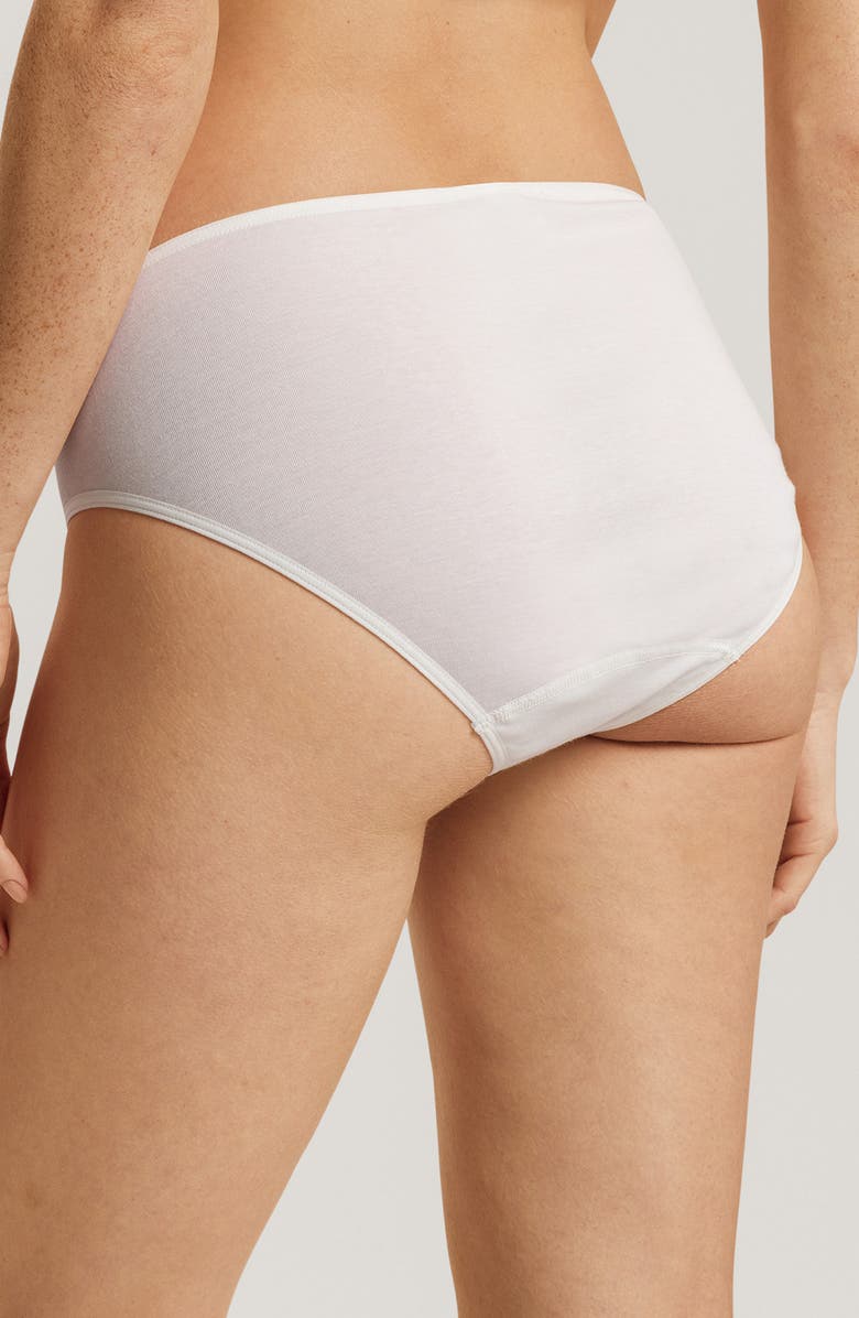 Hanro Anne Embrodiered Trim High Cut Briefs, Alternate, color, 