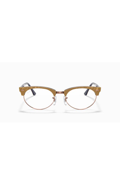 Ray Ban Ray-ban 52mm Oval Optical Glasses In Gold