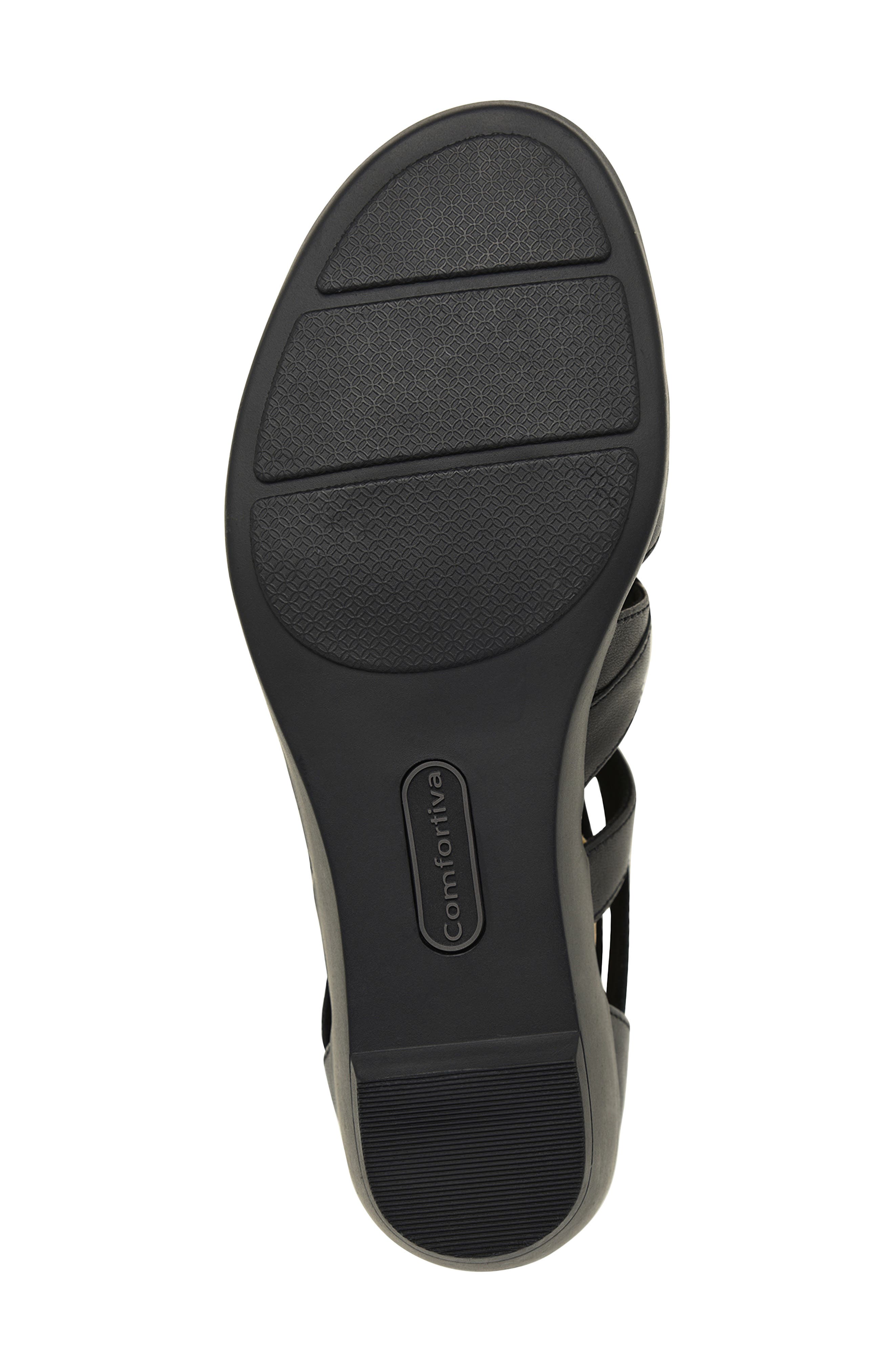 Comfortiva Eternia Wedge Sandal, Alternate, color, Black