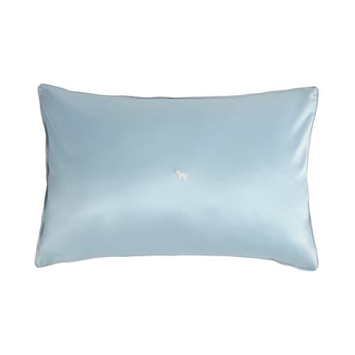 Lost Pattern Nyc Silk Pillowcase In Blue
