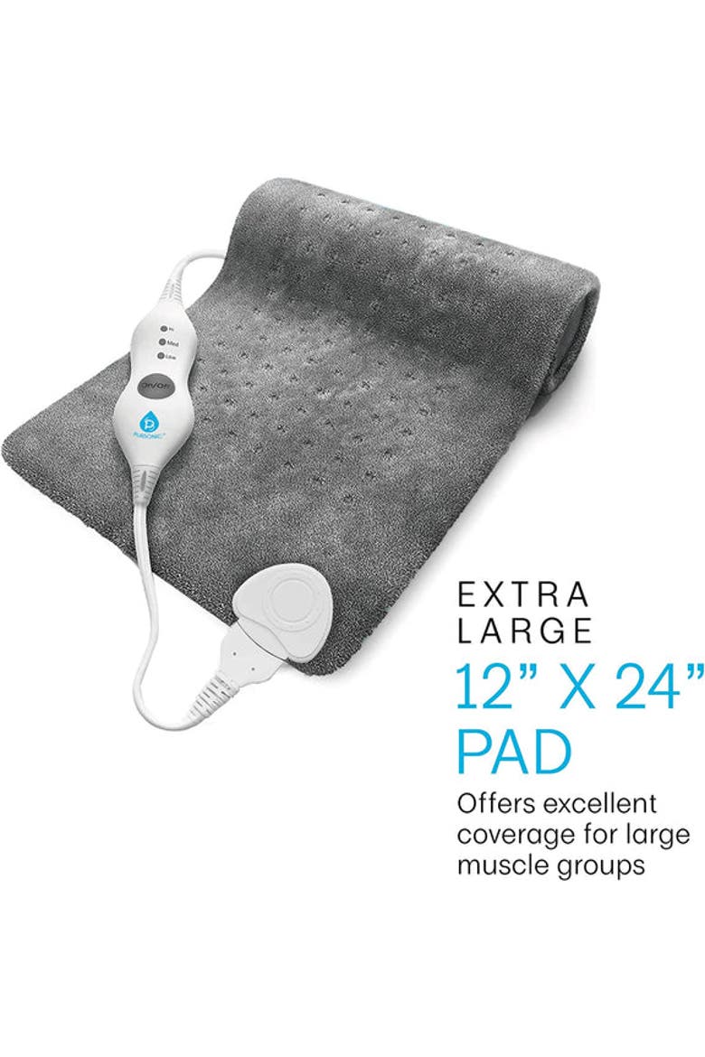 Electric Heating Pad, Alternate, color, Grey