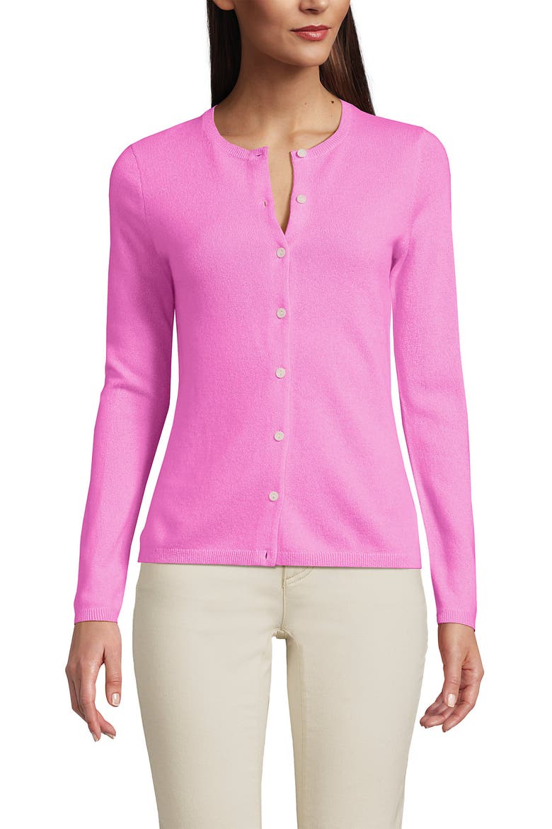 Cashmere Cardigan Sweater, Main, color, Aster Pink