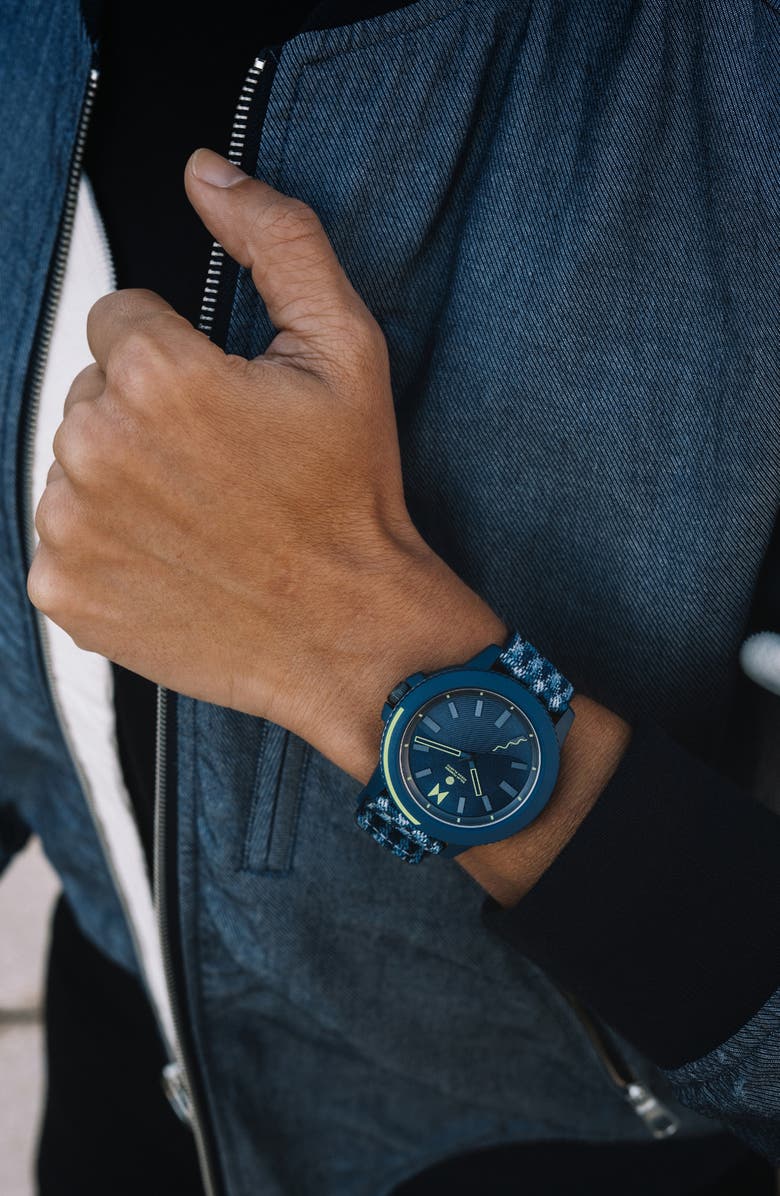 MVMT WATCHES MVMT Ocean Plastic Nylon Strap Watch, 45mm, Alternate, color, 