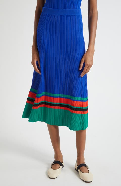 Island Rib Knit Midi Skirt
