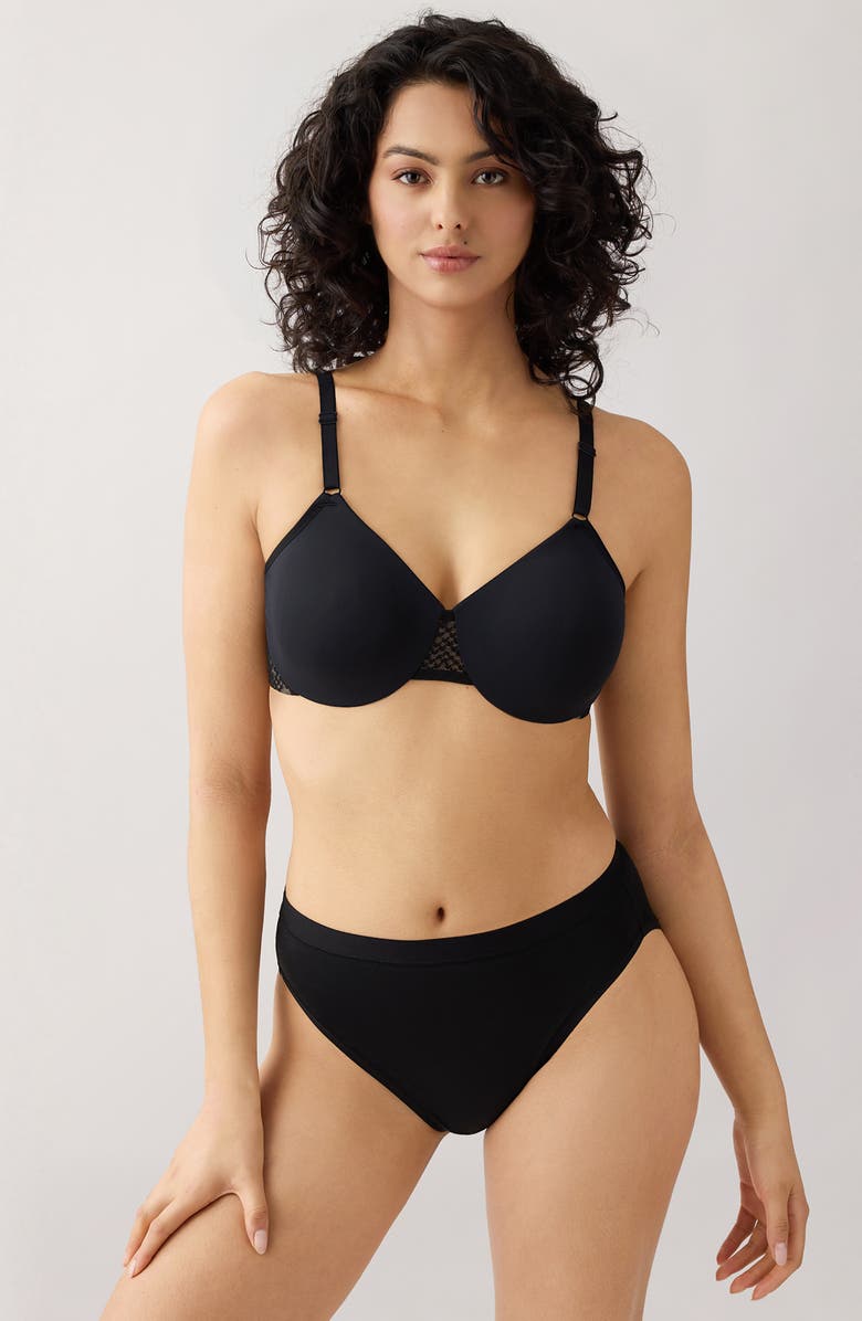 Wacoal Comfort Within Reach Underwire Bra, Alternate, color, Black