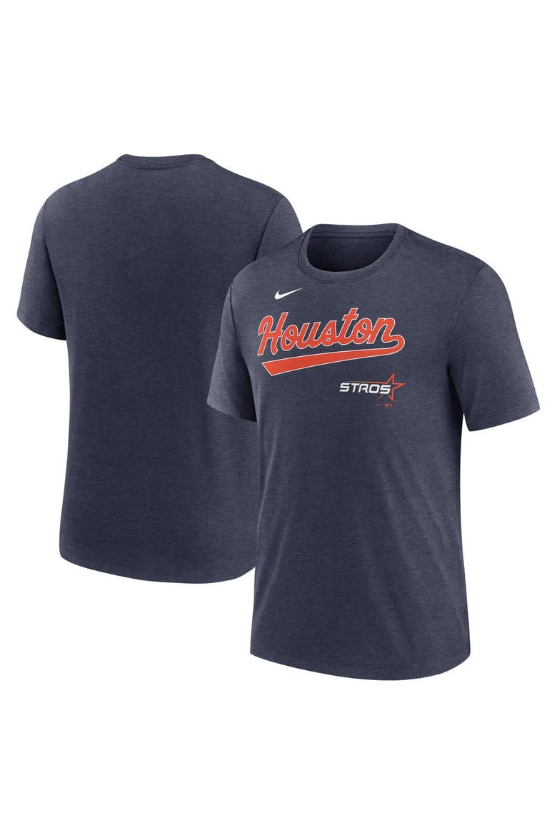 Men's Nike  Heather Navy Houston Astros 2025 City Connect Tri-Blend T-Shirt, Alternate, color, Heather Navy