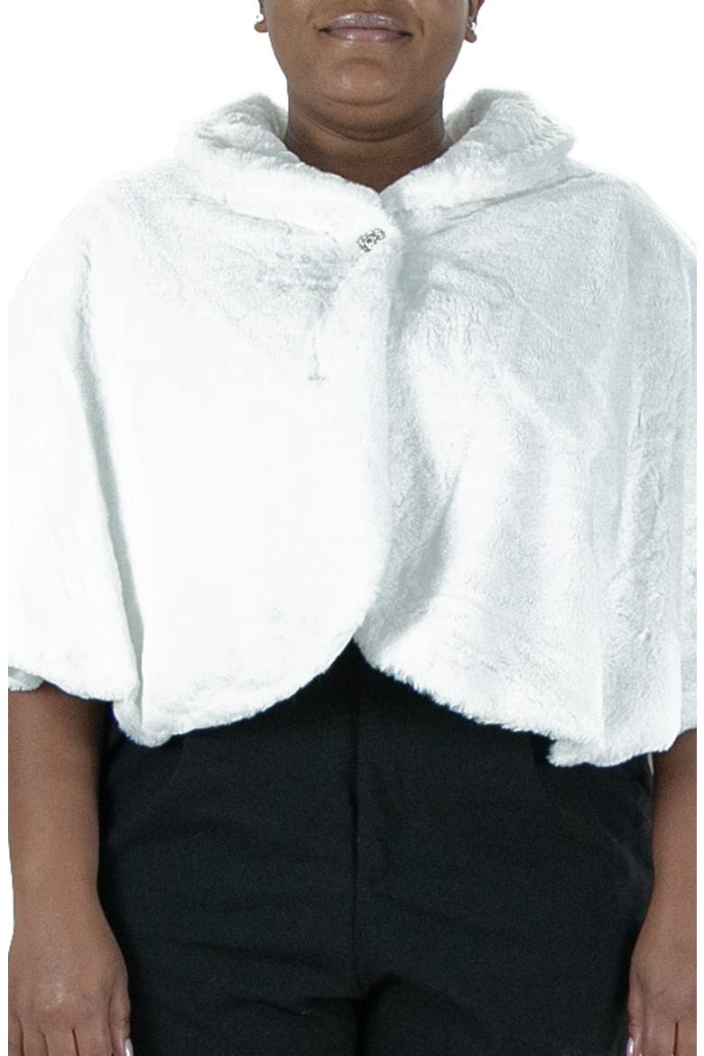 Faux Fur Bolero Jacket, Main, color, IVORY