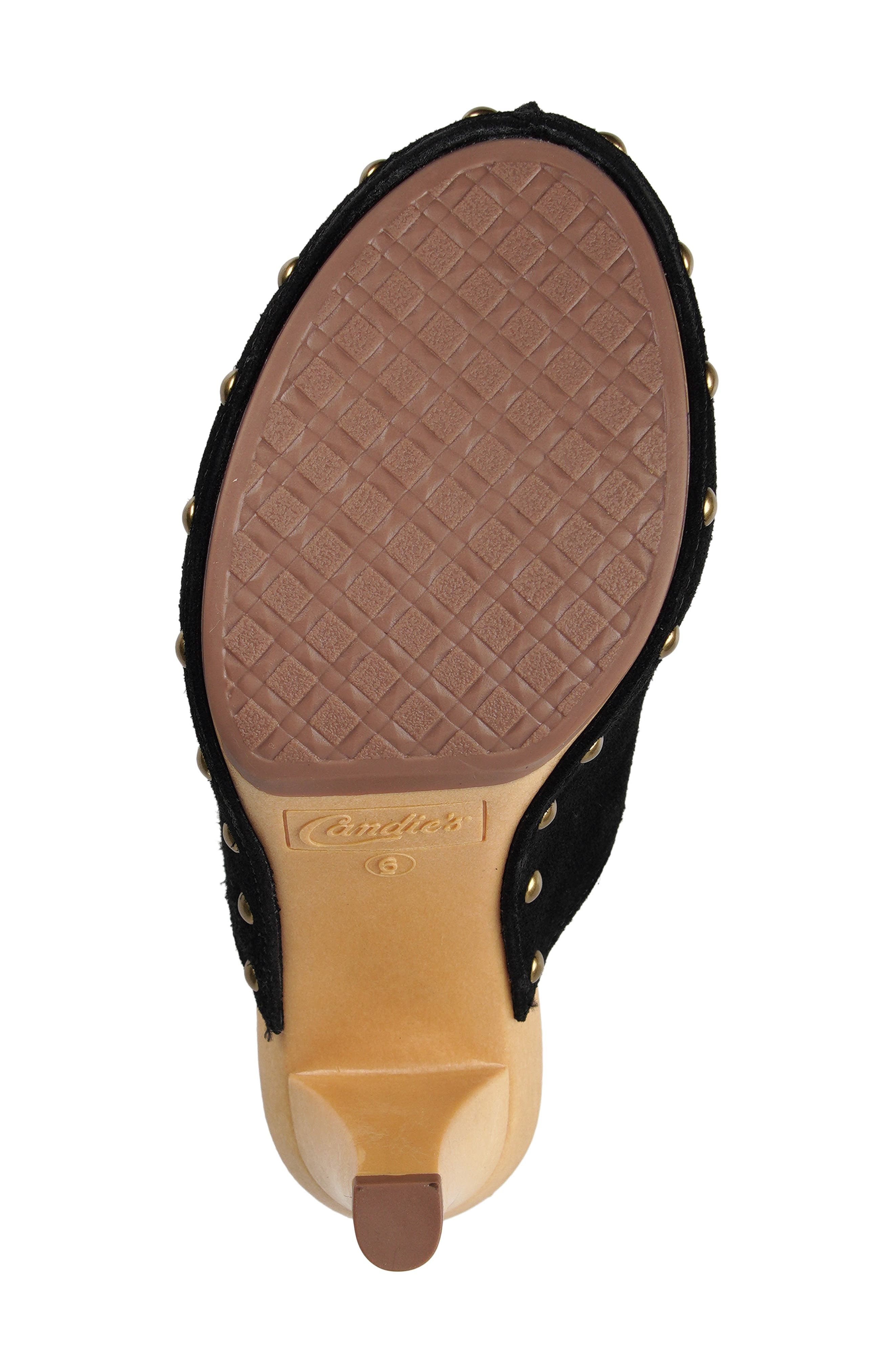 Candie's Chillax Clog, Alternate, color, Black Suede