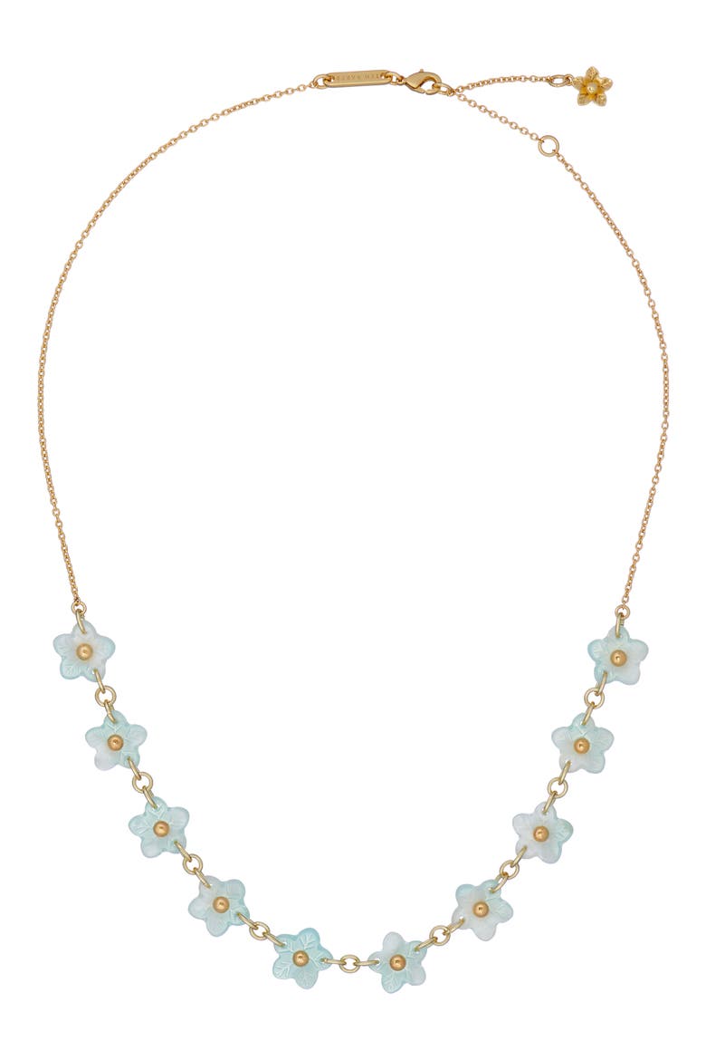 Wiila Flower Statement Necklace, Main, color, GOLD TONE/ MINT