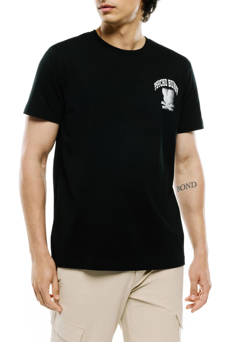 Nathaniel Back Graphic Pima Cotton Graphic T-Shirt, Main, color, BLACK