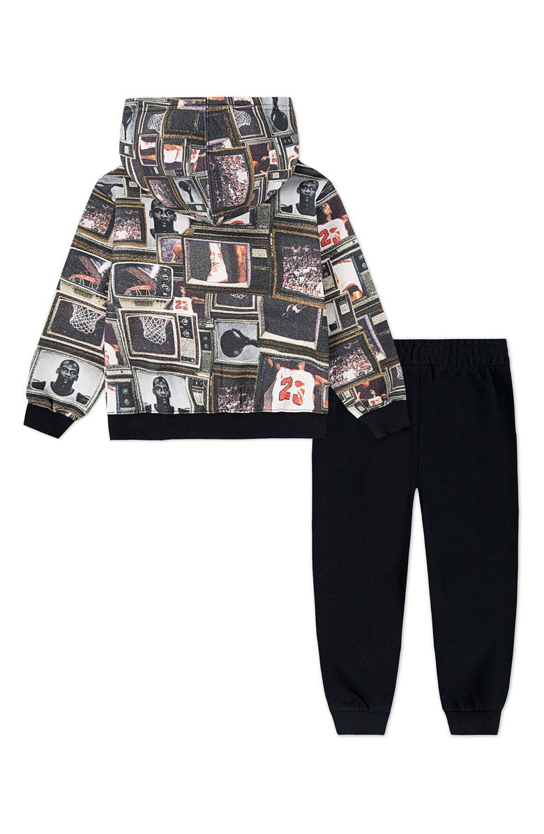 Jordan Kids' Brooklyn Fleece Hoodie & Joggers Set, Alternate, color, Black