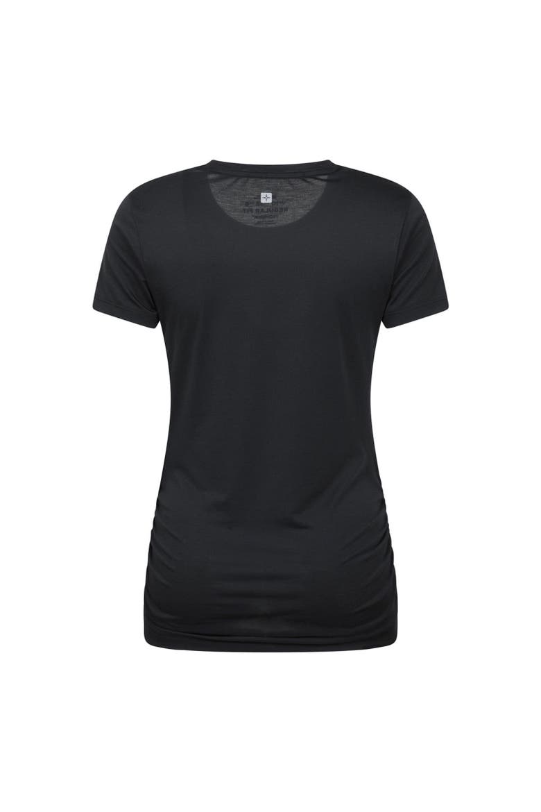 Active Ruched Longline T-Shirt, Alternate, color, Black