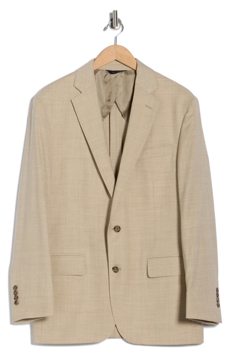 Brooks Brothers Stretch Wool Blazer, Main, color, Beige