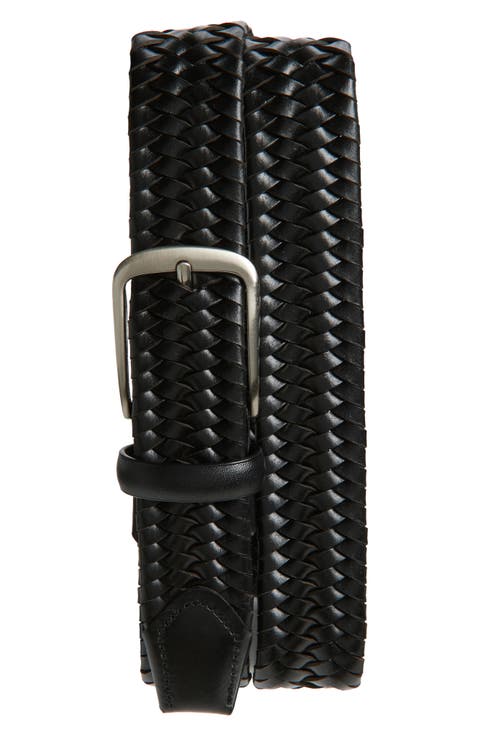 Thomas Braided Leather Stretch Belt