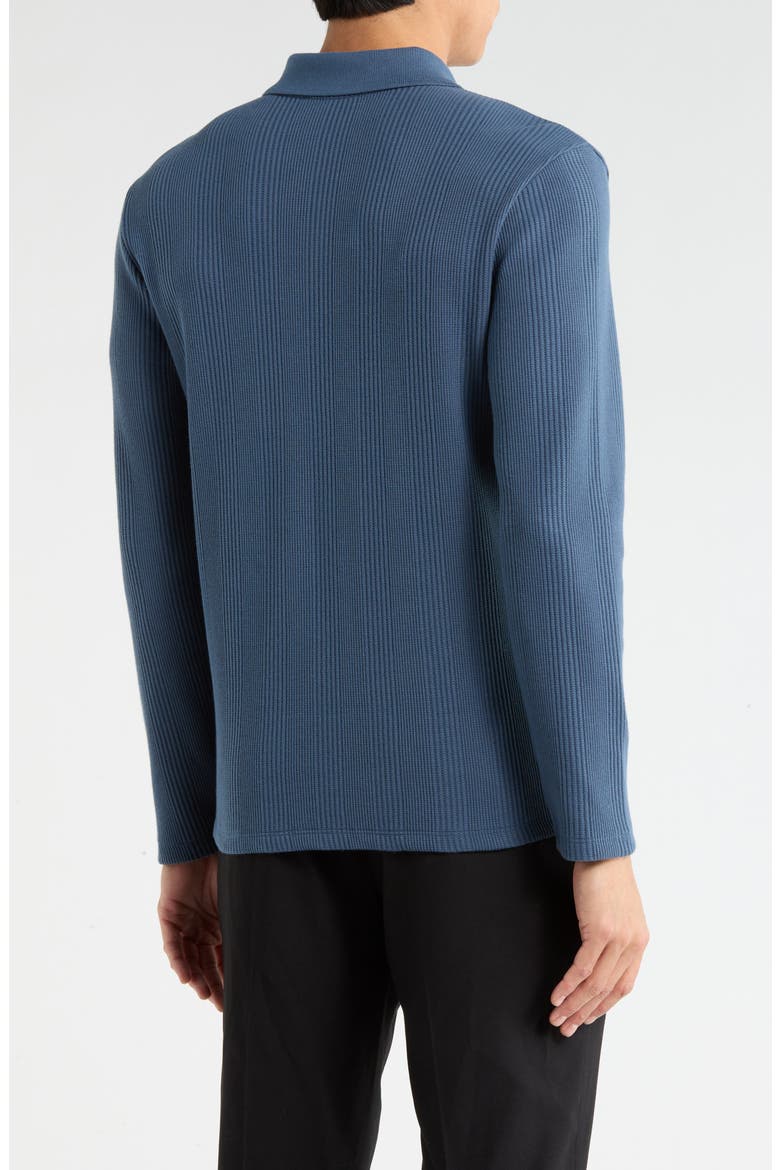 Variegated Waffle Stitch Polo, Alternate, color, AZUL