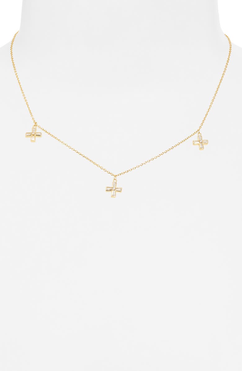 ARGENTO VIVO Modern Relic Cross Pendant Necklace, Alternate, color, Gold