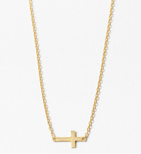 Dainty Gold Cross Necklace