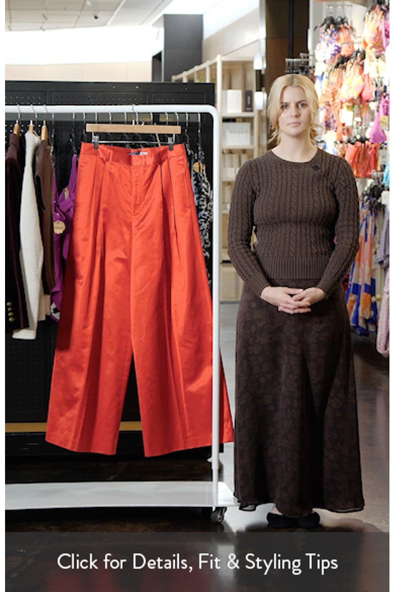 Polo Ralph Lauren Pleated Satin Wide Leg Pants (Women) | Nordstrom