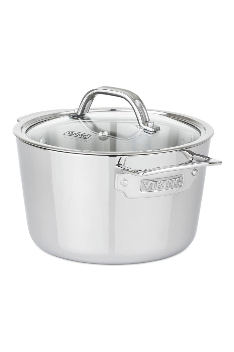 3-Ply Contemporary Stain Stockpot with Lid, Main, color, STAINLESS STEEL