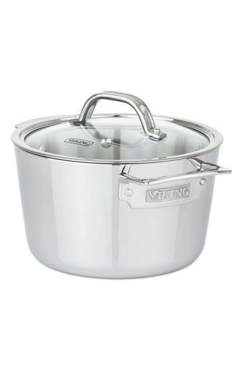 3-Ply Contemporary Stain Stockpot with Lid