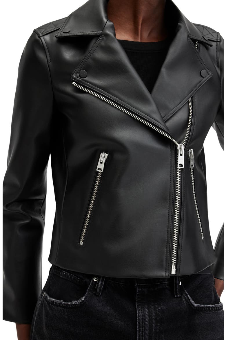 Dalby Desserto Faux Leather Biker Jacket, Alternate, color, BLACK