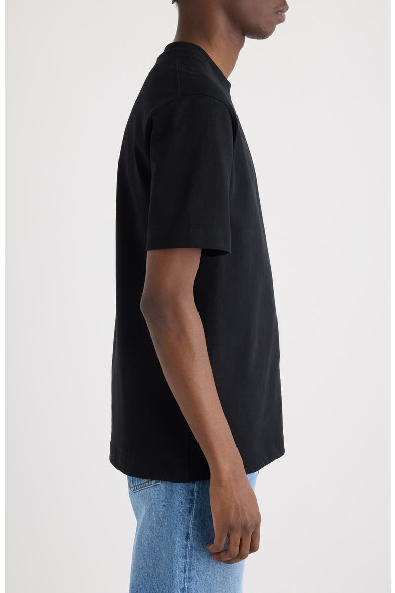 Le T-Shirt Gros Grain Cotton T-Shirt, Alternate, color, BLACK 990