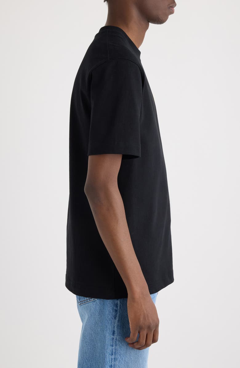 Jacquemus Le T-Shirt Gros Grain Cotton T-Shirt, Alternate, color, Black