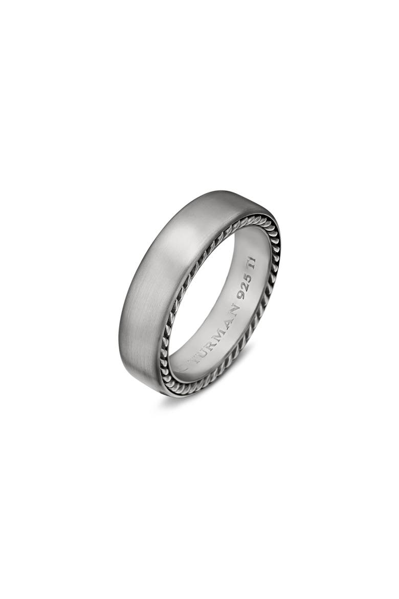 'Streamline' Band Ring, Alternate, color, TITANIUM/ SILVER