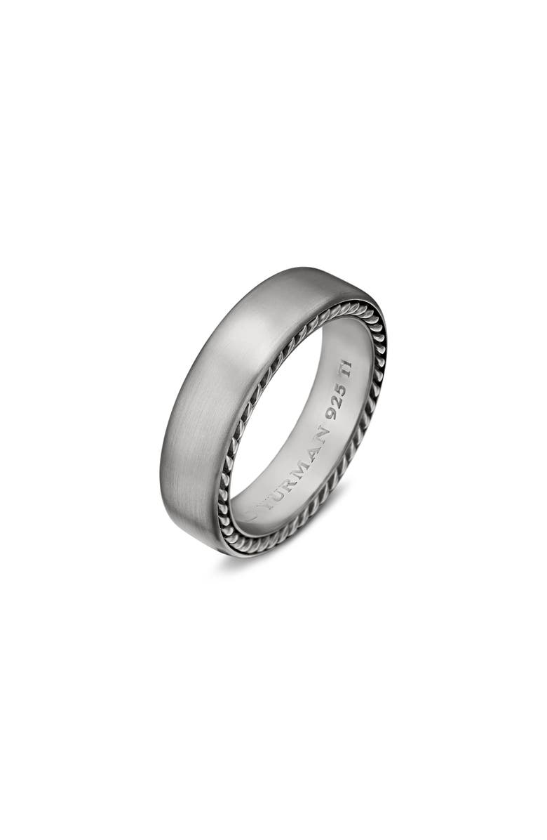 David Yurman 'Streamline' Band Ring, Alternate, color, Titanium/ Silver