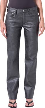 AGOLDE Slim Fit Recycled Leather Pants