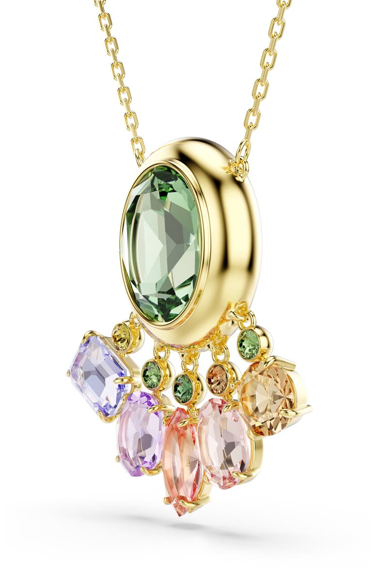 Gema Crystal Charm Pendant Necklace, Alternate, color, GOLD/ WHITE