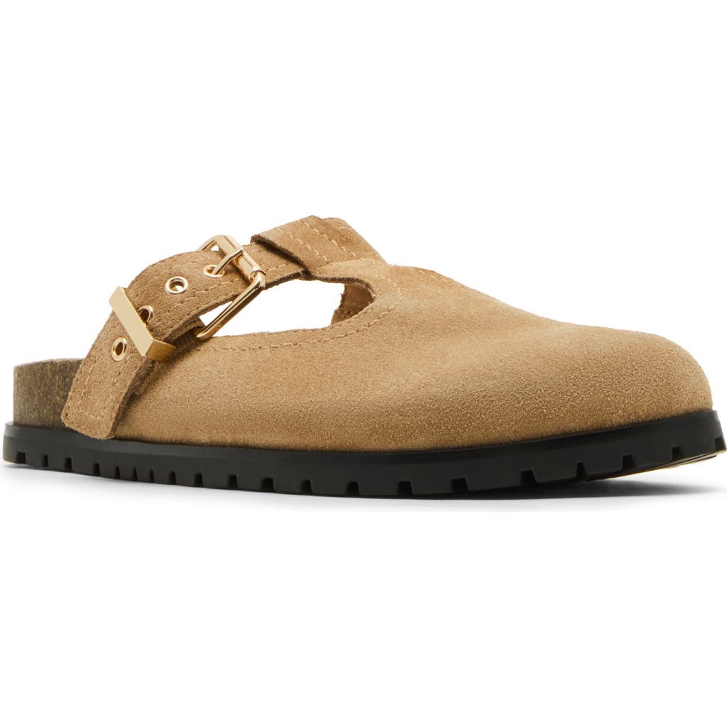 Steve Madden Atticus Clog In Taupe Suede