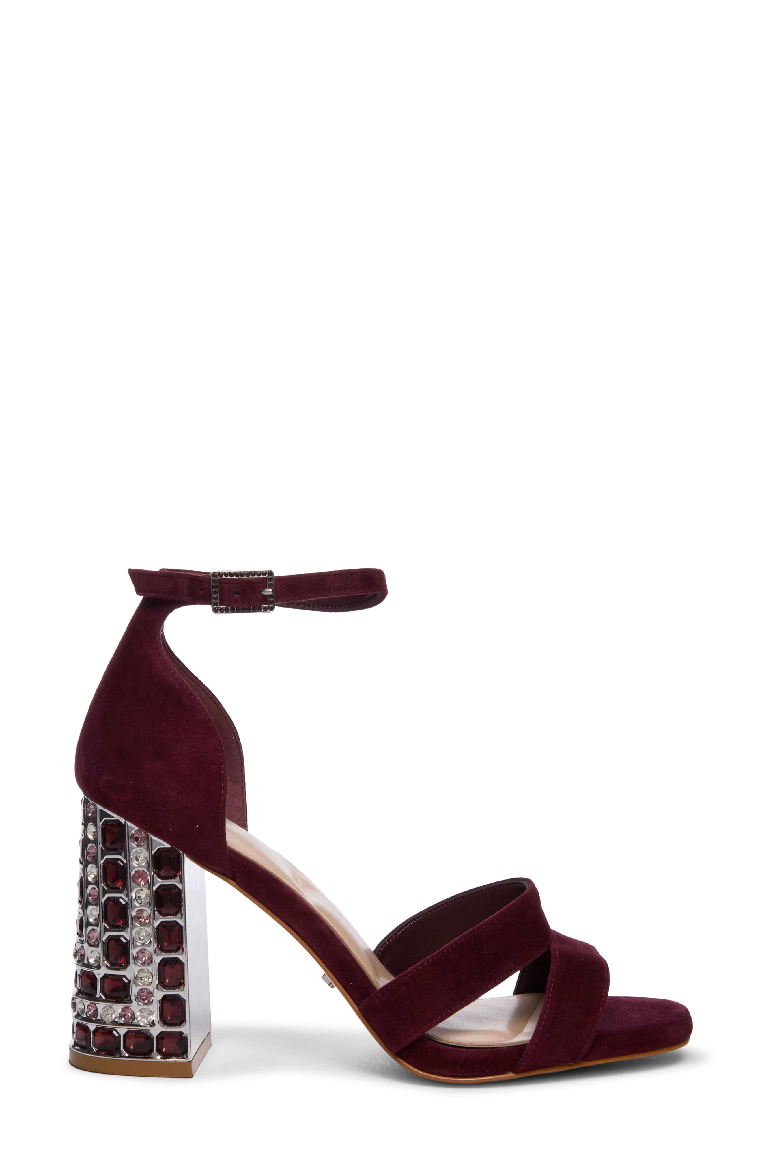 Majestical Ankle Strap Sandal, Alternate, color, BURGUNDY