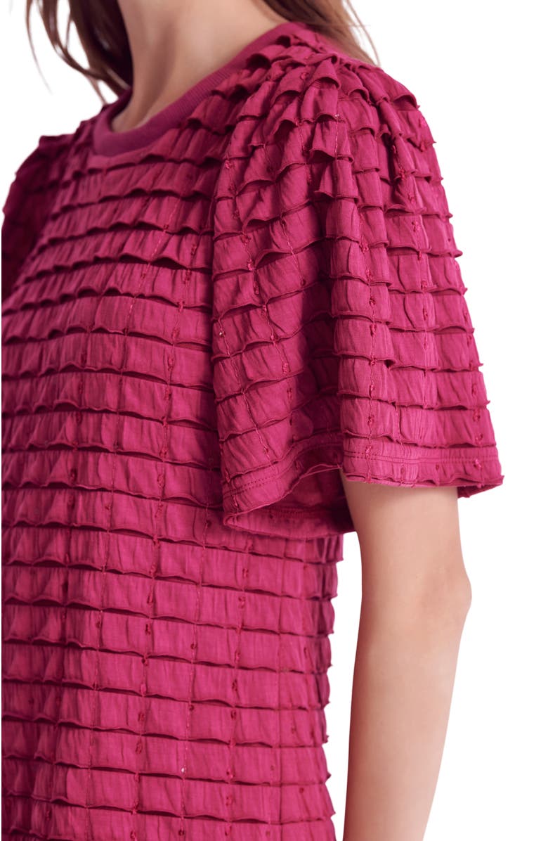 English Factory Tiered Jersey Minidress, Alternate, color, Berry