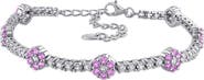 DELMAR Sapphire Flower Bracelet