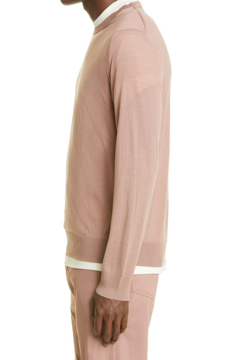 High Performance™ Merino Wool Crewneck Sweater, Alternate, color, PINK