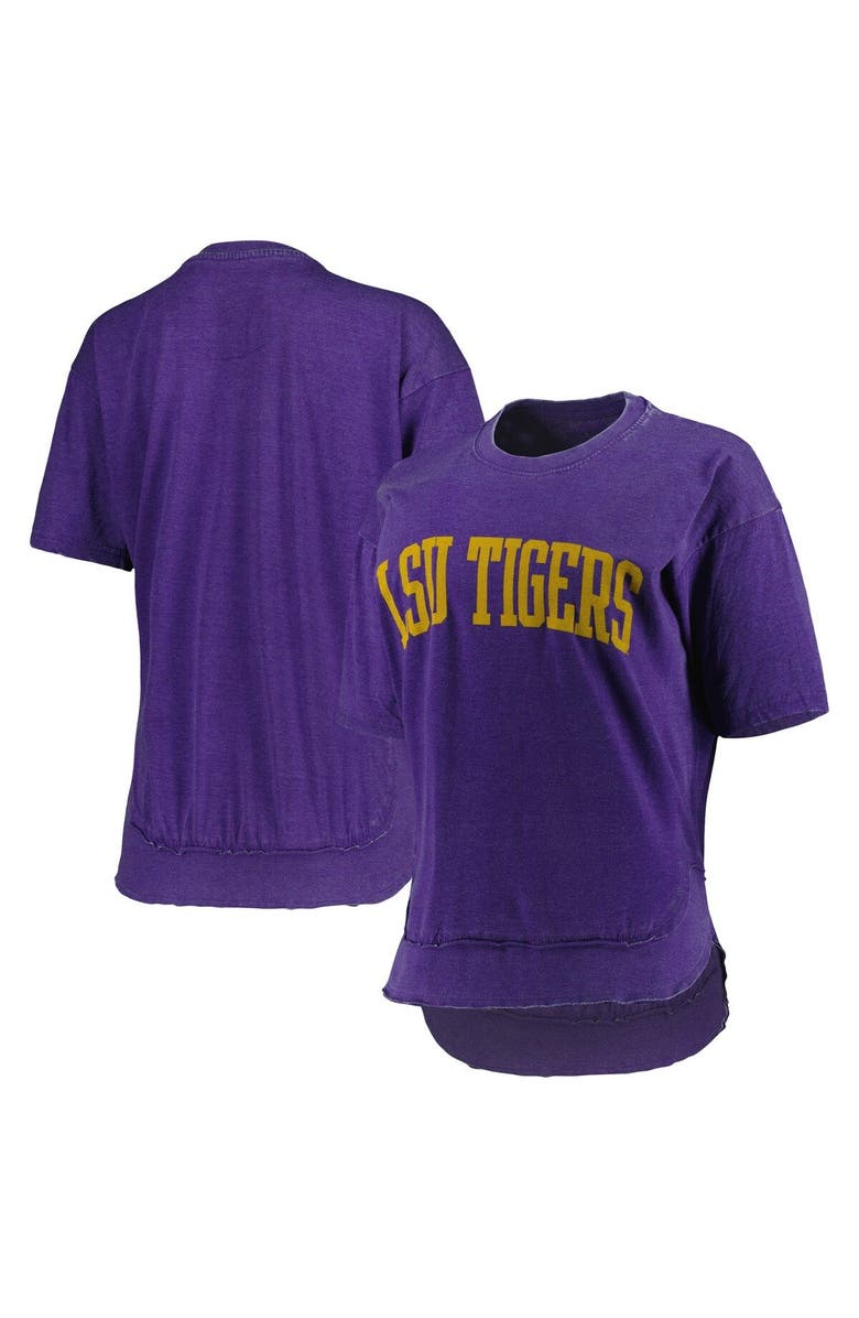 PRESSBOX Women's Pressbox Purple LSU Tigers Arch Poncho T-Shirt, Main, color, Purple
