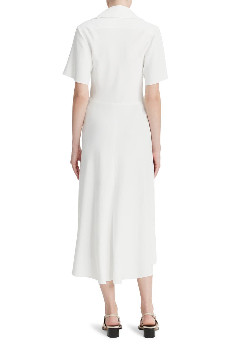 Front Zip Polo Midi Dress, Alternate, color, 101OWH-OFF WHITE