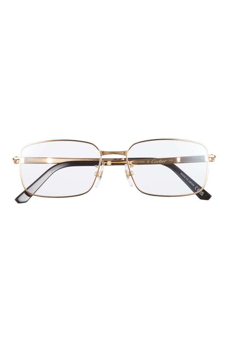 55mm Rectangular Optical Glasses, Main, color, GOLD