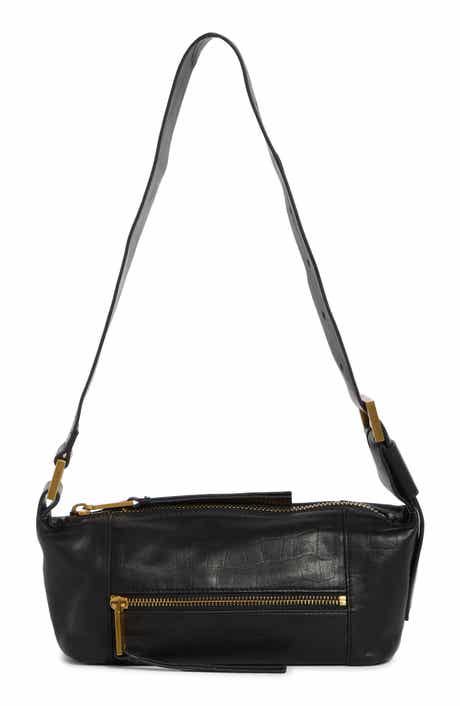 Vega Croc Embossed Leather Mini Shoulder Bag