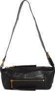 AllSaints Vega Croc Embossed Leather Mini Shoulder Bag