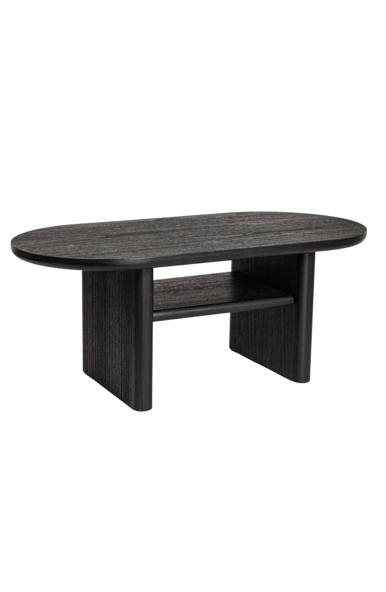 Storied Home Sturdy Firwood Coffee Table, Black, Main, color, Black