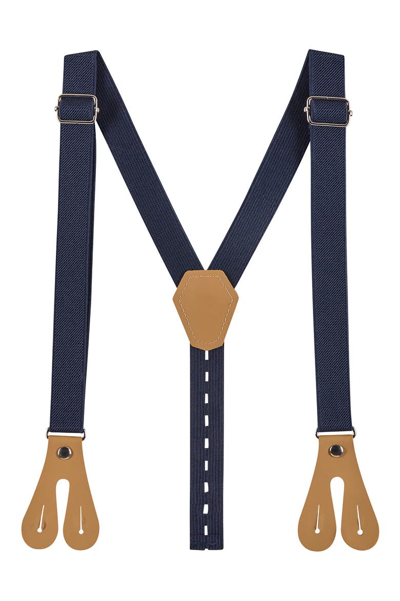 Button-Up Shirt, Suspenders, Pants & Bow Tie Set, Alternate, color, NAVY