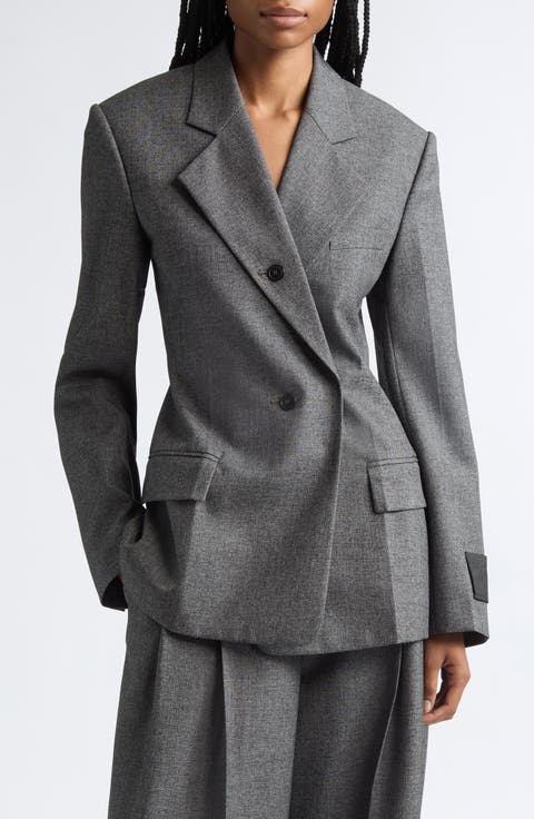 Button Lapel Oversized Blazer