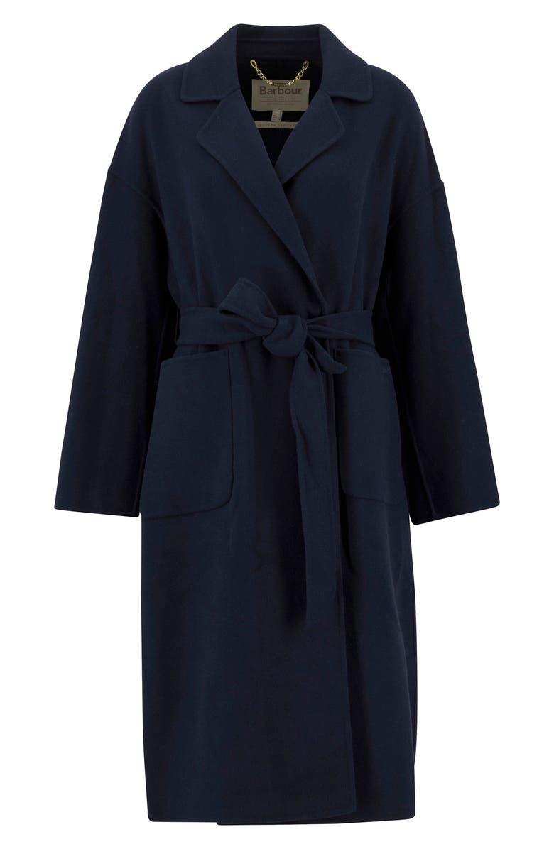 Barbour Rachel Wool Blend Coat, Alternate, color, Navy