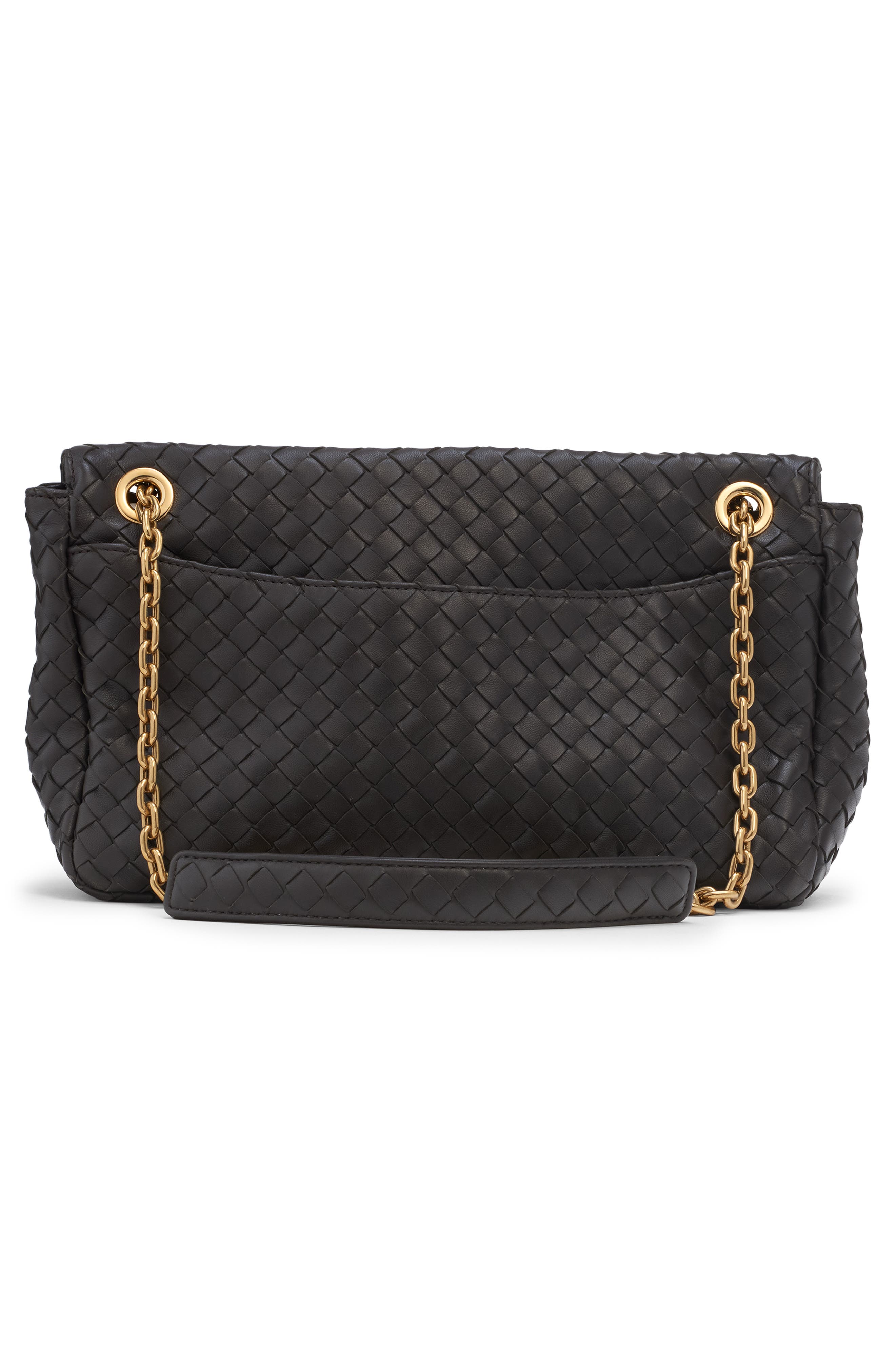 Bottega Veneta Madison Intrecciato Shoulder Bag, Alternate, color, 2009 Espresso-M Brass