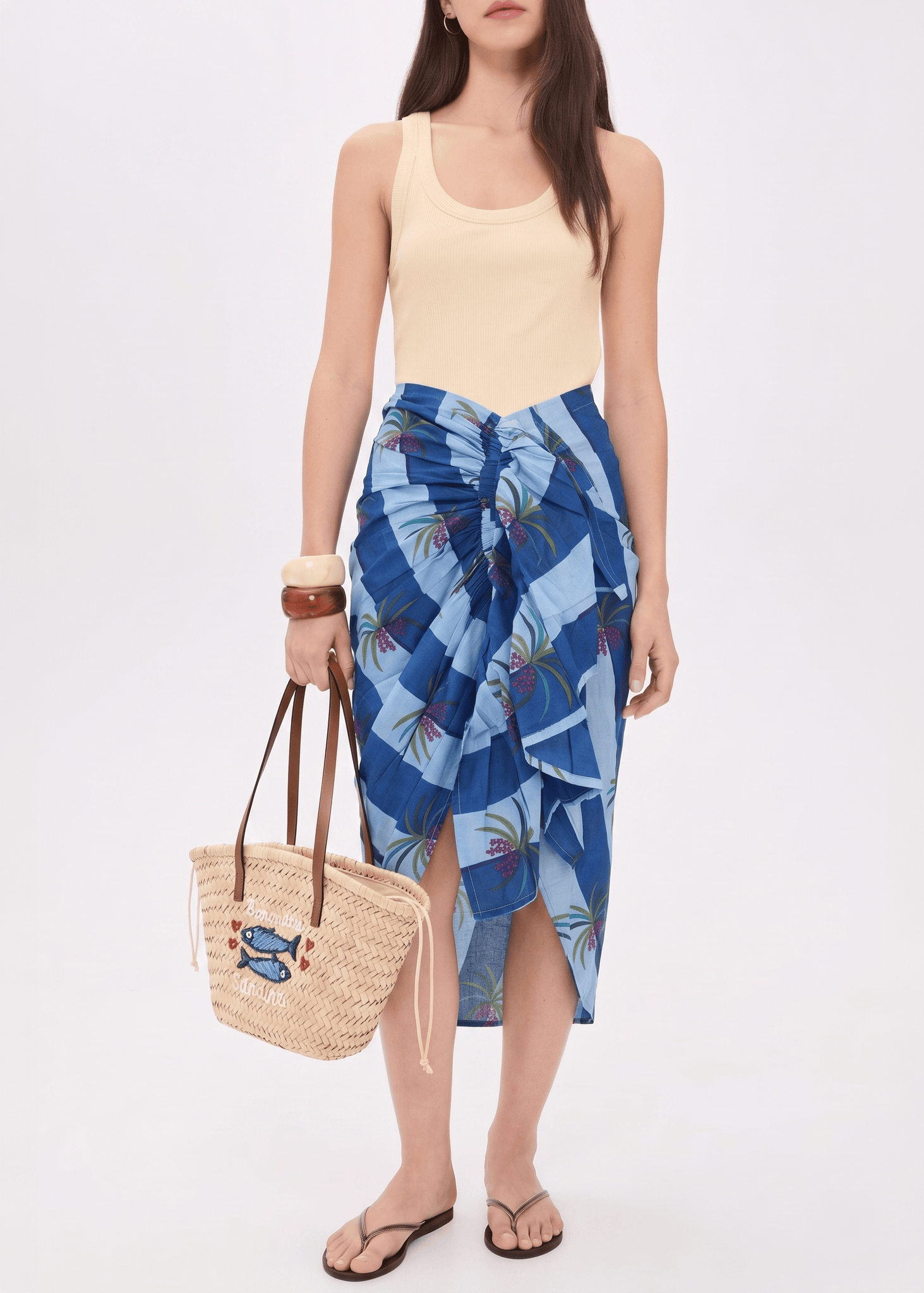 Luciana Palm Pareo Skirt - image 3